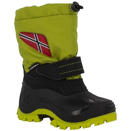 Offerta a tempo: Spirale Morten, Stivali da Neve Unisex per Bambini, Impermeabili all'Acqua, Calda Fodera, Verde - 0.00% da 23.50 € a 23.50 €