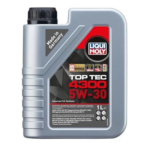 Offre limitee: LIQUI MOLY Top Tec 4300 5W-30, 1 L, Technologie de synthèse Huile motrice, SKU: 2323 de 17.21 EUR a 12.76 EUR (economie 26%)