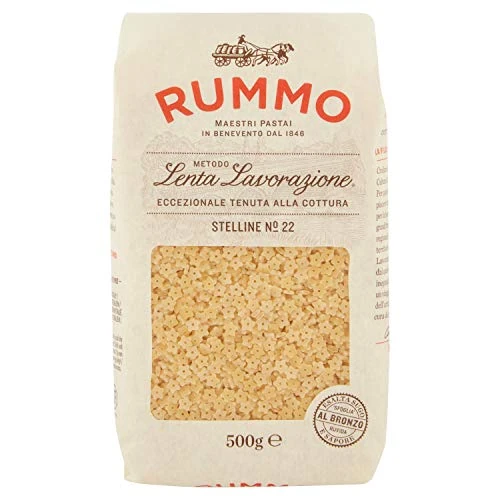 Limited-time offer: Rummo Stelline No.22 - Small Star-Shaped Pasta, Premium Italian Pasta, 500 g (Pack of 1) from 2.49 £ to 2.49 £ (save 0.00%)