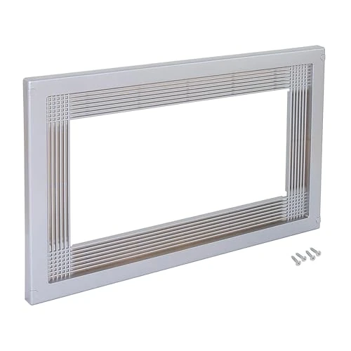 Offerta a tempo: Emuca - Cornice da incasso per forno a microonde in mobile di larghezza 60cm, telaio per microonde universale, Plastica nichel satinato - 15% da 39.90 € a 34.10 €