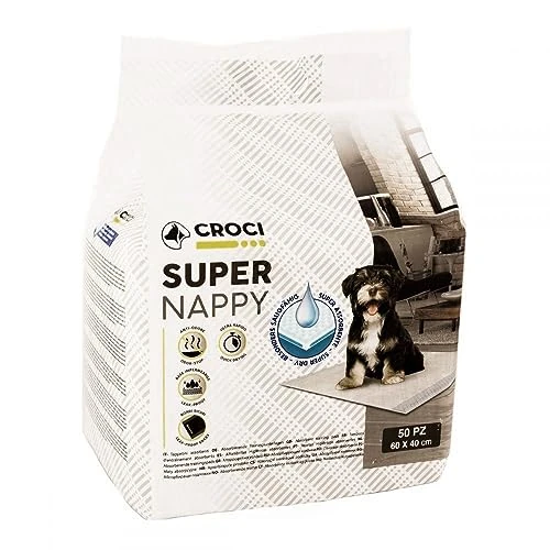 Offerta a tempo: Croci Super Nappy - Tappetini Igienici per Cani 60x40 cm 50 pz — 25% da 11,99 € a 8,99 €