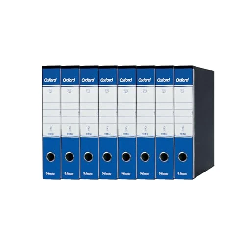 Tijdelijke aanbieding: Esselte Oxford G84 recorder met hoes, met hefboommechanisme nr. 1 in protocolformaat (23 x 33 cm) met rug 5 cm, blauw, verpakking met 8 stuks, 390784050 van 57.05 € naar 57.05 € (0.00% korting)