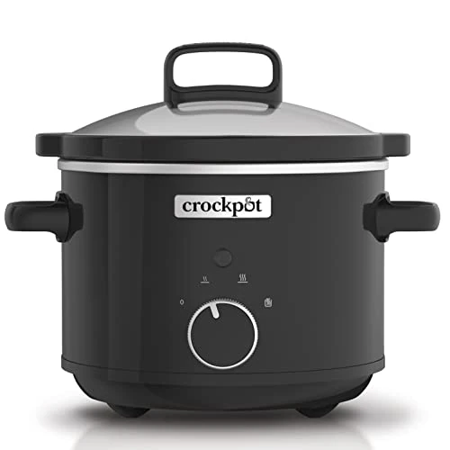 Crockpot slow cooker | removable, easy-to-clean ceramic bowl | 2.4 liters (1—2 people) | black [CSC046X]