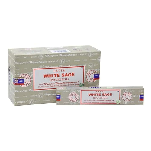 Satya White Sage - Bastoncini di incenso, 15 g