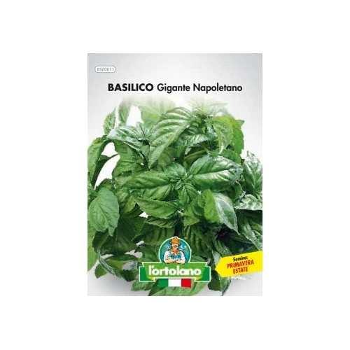 Offerta a tempo: Sementi orticole di qualità l'ortolano in busta termosaldata (160 varietà) (BASILICO GIGANTE NAPOLETANO) - 86% da 6.99 € a 1.00 €