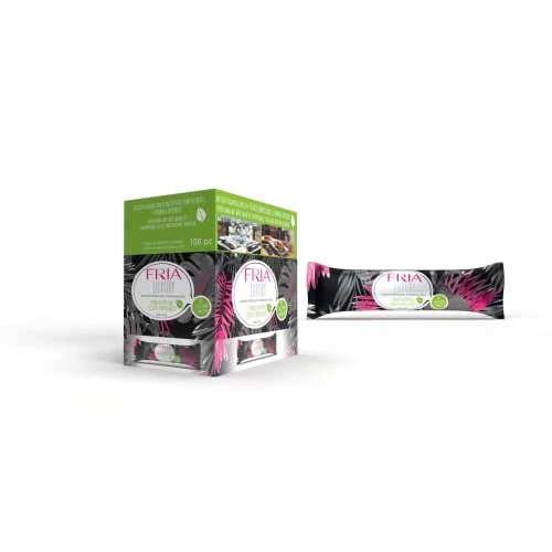 Offerta a tempo: Fria Salviette Rinfrescanti Luxury Monodose – 100 Pezzi Imbustati Singolarmente – Salviettine Umidificate Igienizzanti per Ristoranti, Bar, Catering e Asporto – Profumate e Delicate sulle Mani - 12% da 13.54 € a 11.97 €