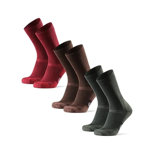 Offre limitee: DANISH ENDURANCE Chaussettes de Randonnée en Laine Mérinos Anti-ampoules, Unisexe, Lot de 3, Multicouleurs (1x Vert, 1x Marron, 1x Rouge), 43-47 de 39.95 EUR a 27.95 EUR (economie 30%)