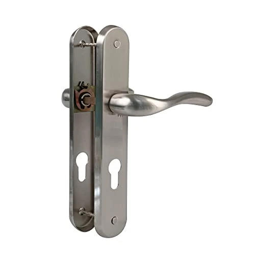 Offerta a tempo: Amig - Set Maniglia per Porta - Modello Lena - Acciaio - 238 x 40 mm - Serratura di 8 mm - Colore: Cromato opaco - 0.00% da 27.12 € a 27.12 €