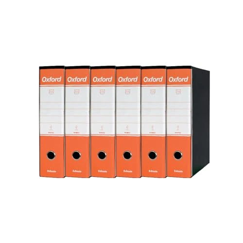 Offerta a tempo: Esselte OXFORD G85 Registratore con Custodia, con Meccanismo a Leva N.1 in Formato Protocollo (23x33cm) con Dorso da 8 cm, Arancione, Conf.da 6 pezzi, 390785200 - 0.00% da 38.07 € a 38.07 €