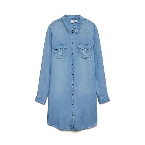 Offerta a tempo: Vero Moda Vmsilla Ls Short Dress Lt Bl Noos Ga, Vestito Donna, Blu (Light Blue), XL - 74% da 49.99 € a 12.93 €