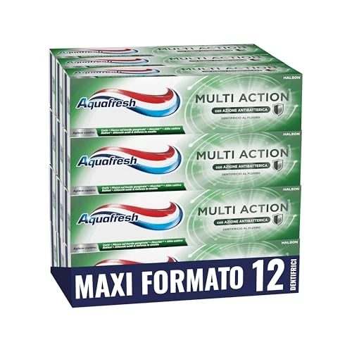 Offerta a tempo: Aquafresh Dentifricio Multi Action per tutta la Famiglia, Previene le Carie — 25% da 19,09 € a 14,32 €