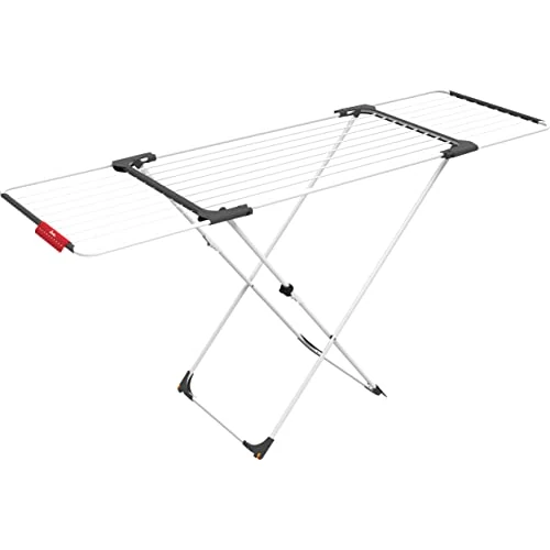 Offerta a tempo: Vileda Surprise, stendino da terra estensibile con ali retrattili, allungabile, fino a 20 m di stenditura, fili in alluminio, ruote, struttura in acciaio - 16% da 44.90 € a 37.89 €
