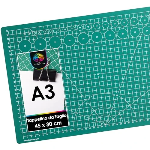 Oferta limitowana: OfficeTree® Samogojąca się mata do cięcia A3- płyta tnąca - mata do profesjonalnego cięcia - 3 warstwy PVC pochodzącego z recyklingu - (zielona) z 55.74 zł na 55.74 zł (oszczędź 0.00%)