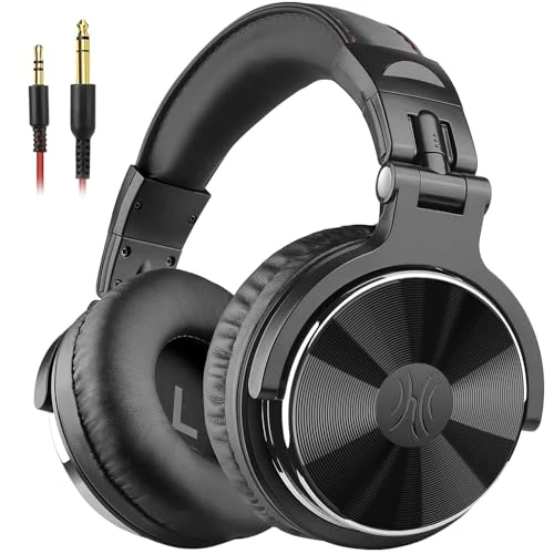 Begrenztes Angebot: OneOdio Over Ear Kopfhörer mit Kabel, 50mm Treiber, Bassklang, 6.35 & 3.5mm Klinke, Share-Port, Geschlossene DJ Headphones für Studio, Podcast, Monitor, Handy, PC, MP3/4 (Pro-10 Schwarz) von 39.99 EUR auf 29.99 EUR (Rabatt 25%)