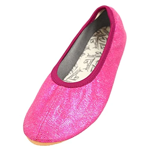 Beck Mädchen Basic Glitzer Gymnastikschuhe, Pink, 26 EU