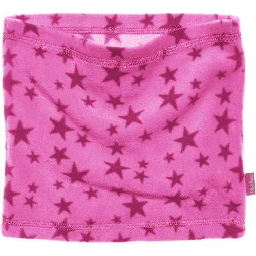 Playshoes Unisex Kids Fleece tube scarf stars 422024, 18 - Pink, One size