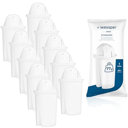 Oferta limitada: Wessper AquaClassic Cartuchos de filtrado de Agua, Compatible con BRITA Classic, Dafi Classic, PearlCo (10 Unidades) de 23.99 € a 20.39 € (ahorro 15%)