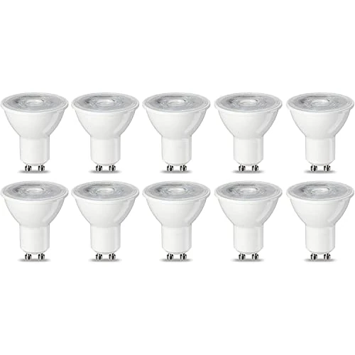 Oferta limitada: Amazon Basics Bombilla de luz puntual GU10 tipo LED, 4.7 W (equivalente a 50 W), CRI80, blanco cálido, no regulable, paquete de 10 de 17.18 EUR a 17.18 EUR (ahorro 0%)