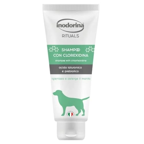 Oferta limitada: Inodorina Champú para Perros de Clorhexidina Higienizante (250 ml). Champú Natural para Cachorros de Glicerina Protector de Pelaje y para Activar Brillo de 18.50 € a 18.50 € (ahorro 0.00%)