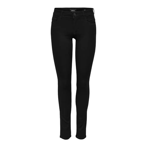 Offerta a tempo: ONLY Onlrain Reg Skinny Fit, Jeans Donna, Black Denim, L / 30L - 53% da 29.99 € a 14.09 €