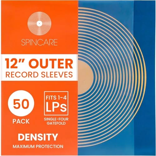 Limited-time offer: SPINCARE 50x 12 Inch Density UV Protection Outer Vinyl Record Sleeves from 14.95 £ to 14.95 £ (save 0.00%)