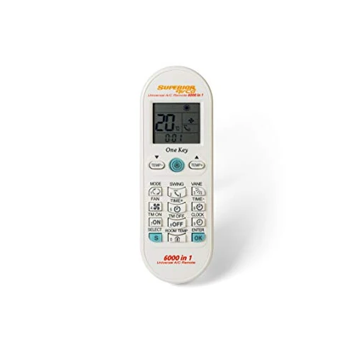 Offerta a tempo: Superior Electronics AirCo 6000 - Telecomando Universale per Climatizzatori con 6000 Codici - Compatibile con le Principali Marche - Design Ergonomico e Funzione Timer Programmabile - SUPCU003 - 56% da 9.60 € a 4.19 €