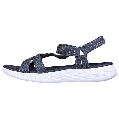 Offerta a tempo: Skechers On-the-go 600 Brilliancy, Sandali Donna, Blu Navy Textile Trim, 38 EU - 40% da 59.95 € a 36.25 €