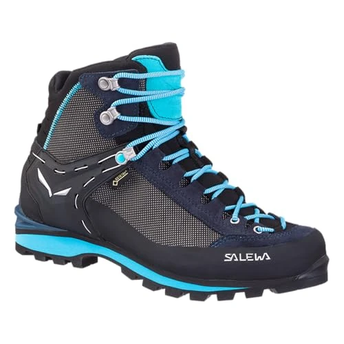 Offre limitée : Salewa Femme Ws Crow Gore-tex Chaussures de Randonn e Hautes, Premium Navy Ethernal Blue Bleu, 40 EU de 215.72 € à 215.72 € (0.00% de remise)
