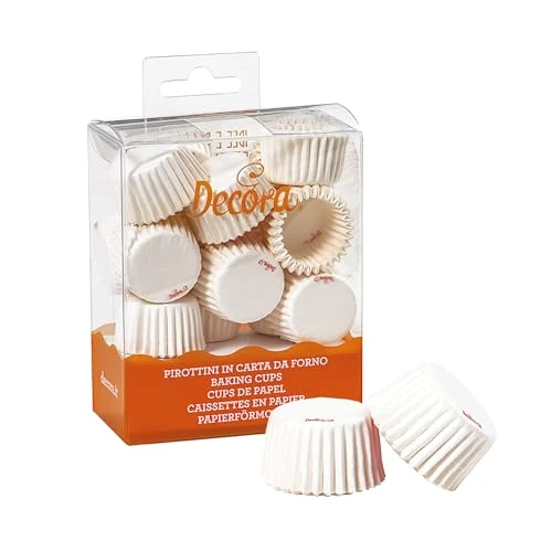 Offerta a tempo: DECORA, 0339754 Pirottini Bon Bon Bianco, Comodissimi Pirottini in Carta da Forno, per Cuocere, Presentare e Regalare Bon Bon, Resistono fino a 220°, In comodo Blister, 200 pezzi. - 0.00% da 6.25 € a 6.25 €