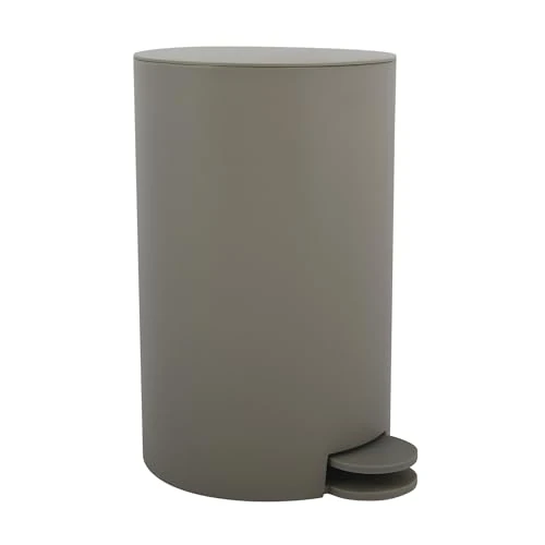 Offerta a tempo: MSV - Pattumiera Cosmetica Modello Osaki - 3 Litri, Coperchio, Pattumiera a Pedale per Bagno, Compatta, Spazi Ridotti, con Contenitore Interno Rimovibile, Taupe - 39% da 17.95 € a 10.90 €