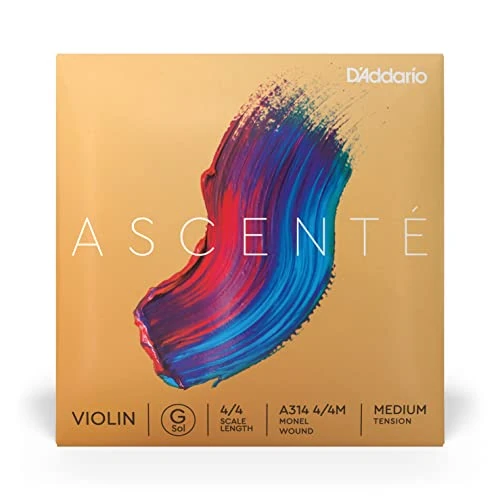 D'Addario Ascenté - Corda Sol per violino, scala 4/4, tensione media