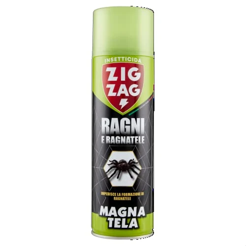 Offerta a tempo: ZIG-ZAG Insetticida Ragni, Magnatela, Ragni, Insetticida per Ragni e Ragnatele ad Alta Residualità, Previene Formazione di Ragnatele Fino a 40 Giorni, 500 ml - 37% da 9.49 € a 5.99 €