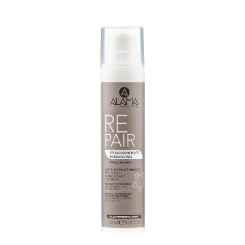 Offerta a tempo: Alama Professional Repair Bye Bye Doppie Punte Latte Ristrutturante per Capelli Danneggiati e Sfibrati, Giallo, 100 Millilitri - 16% da 9.50 € a 7.99 €