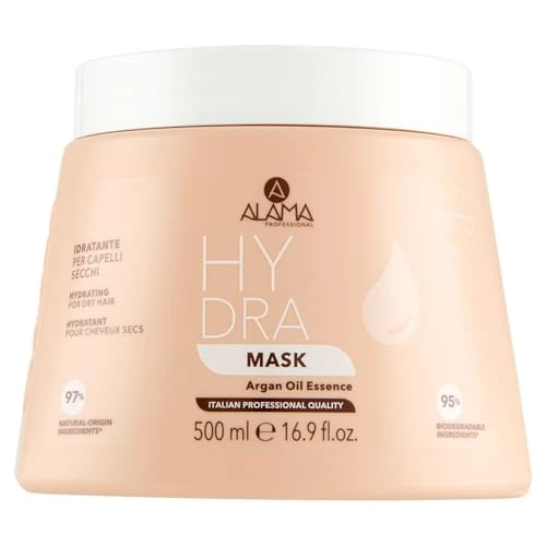 A ALAMA Hydra - Mascarilla Hidratante Para Cabello Seco con Aceite de Argán, 500ml