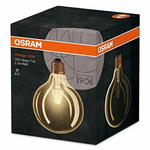 Limitiertes Angebot: Osram LED Vintage Edition 1906 Lampe, in Ballform mit E27-Sockel, nicht dimmbar,6.5 Watt, Klar, Warmwei? - 2400 Kelvin, 1er-Pack, Warmweiß von 14.79 EUR auf 11.34 EUR (Spare 23%)