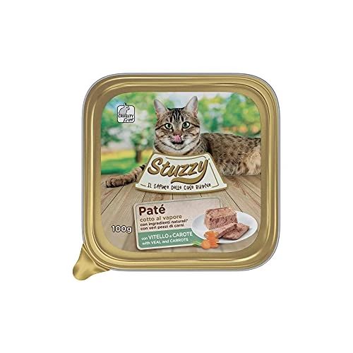 Tijdelijke aanbieding: Stuzzy, Natvoer Voor Volwassen Katten, Paté, Met Kalf, In Bakje, Natuurlijke Ingrediënten, Gekookt In Stoom, 32 x 100g van 22.94 € naar 22.94 € (0.00% korting)