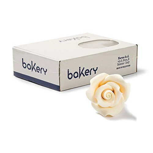 Decora 0500039 24 Sugar Decoration Big Rose Ivory