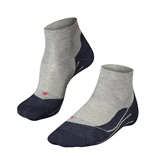 FALKE Mens Ru4 Endurance Short M Sso Cotton Anti-blister Running Socks, Grey Lightgrey 3406, 11-12.5 EU