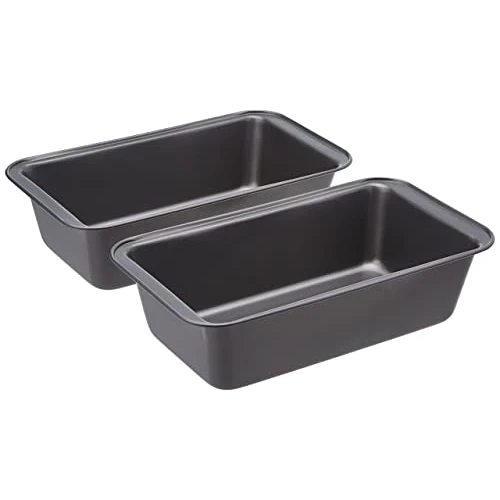 Limited offer: Amazon Basics Rectangular Baking Bread Loaf Pan, 9.5 x 5 Inch, Set of 2, Gray from 9.33 EUR to 9.33 EUR (save 0%)