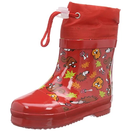 Playshoes 180390 Unisex Kids’ Wellington Boots, (Rot), UK child 9 UK