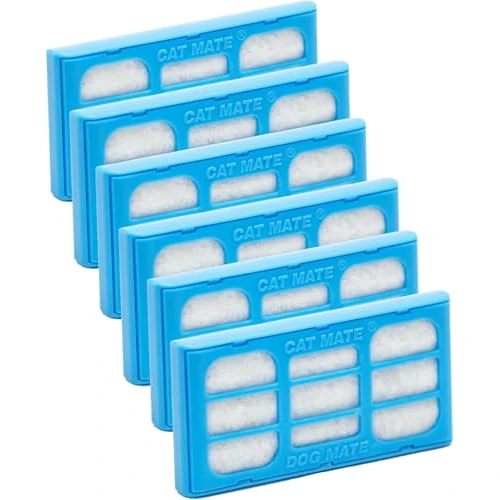 Offerta a tempo: Cat Mate, Cartucce di ricambio originali per l'uso con fontane per animali domestici Cat Mate e Dog Mate, confezione da 6 - 24% da 26.20 € a 20.02 €