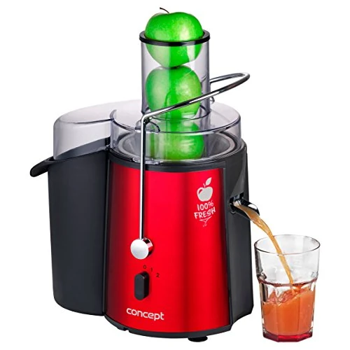 CONCEPT elektrische menager Fresh, juicer, XXL 7,2 cm, twee snelheden, 16800 omw/min, 1000 W Rood