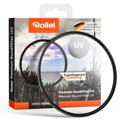 Limited-time offer: Rollei Premium Round Filter UV 55 mm - UV filter and protective filter with aluminum ring made of Gorilla glass with special coating - Size: 55 mm from 12.27 £ to 12.27 £ (save 0.00%)