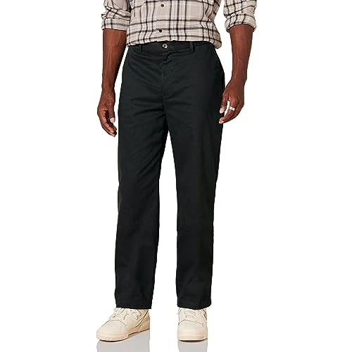 Oferta limitada: Amazon Essentials Pantalones Chinos Elásticos con Parte Delantera Lisa, Corte Clásico, Resistentes a las Arrugas Hombre , Negro, 40W / 32L de 20.90 € a 20.90 € (ahorro 0.00%)