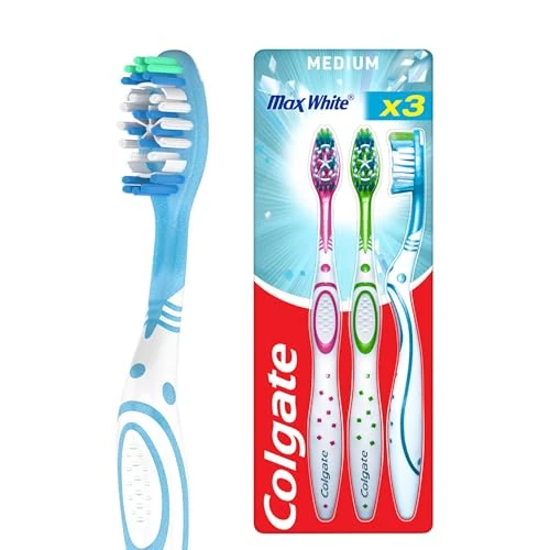 Offerta a tempo: Colgate, Max White, spazzolino da denti, confezione tripla (setole medie) - 14% da 9.75 € a 8.37 €