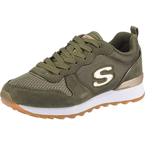 Limited offer: Skechers Women Low-Top, Green (Olive Suede/Nylon/Mesh/Rose Gold Trim Old), 7 (40 EU) from 69.95 EUR to 48.99 EUR (save 30%)