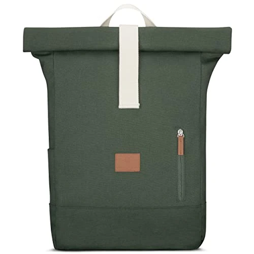 Beperkte aanbieding: Roll Top Rugzak Dames & Heren Groen - Johnny Urban "Adam" Duurzame Dagrugzak van Katoenen Canvas - Vintage 18-22 Liter Rugzakken Handbagage - Waterafstotend en zeer Flexibel van 59.95 EUR naar 59.95 EUR (besparing 0%)