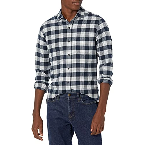Limited offer: Amazon Essentials mens Long-sleeve Flannel Shirt from 20.70 EUR to 20.70 EUR (save 0%)
