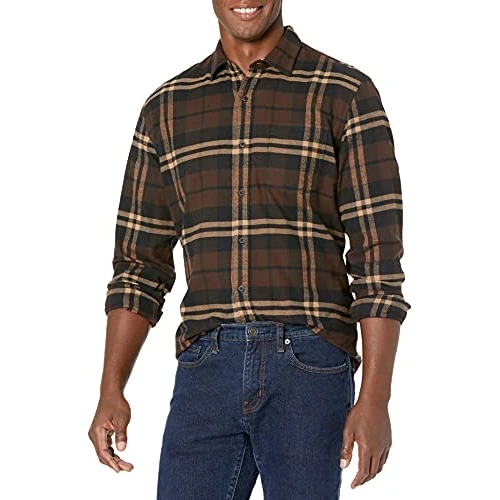 Offre limitée : Amazon Essentials , Chemise Homme, Marron (Brown Plaid), X-Small de 18.05 € à 18.05 € (0.00% de remise)