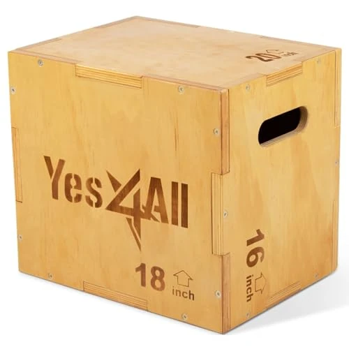 Tijdelijke aanbieding: Yes4All Houten Plyo Box/Houten Plyo Box voor Oefening, MMA, Plyometrische behendigheid - 3 in 1 Plyo Box/Plyo Jump Box (50,8/45,7/40,6) BW0X, 20" x 18" x 16" van 68.40 € naar 68.40 € (0.00% korting)